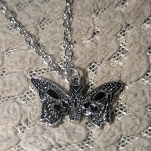 3/$15 Silver Butterfly Pendant Necklace